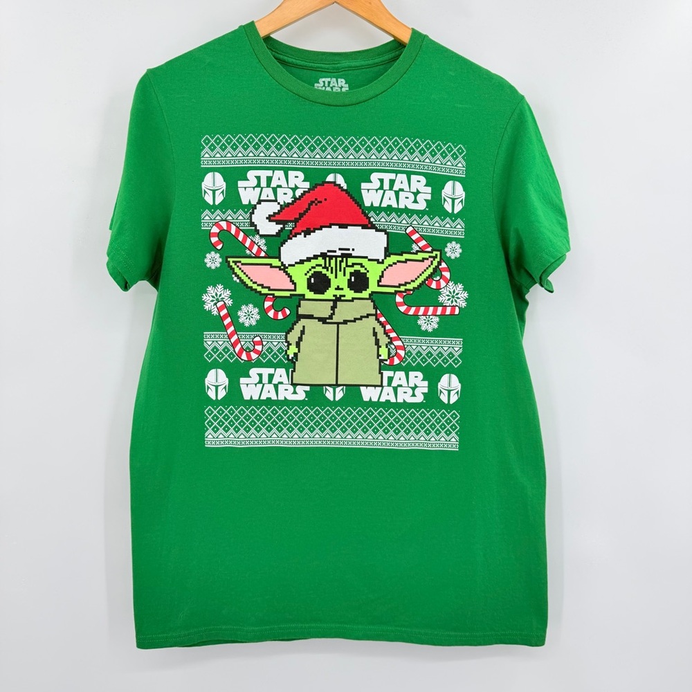 Star Wars‎ Santa Grogu The Mandalorian Ugly Christmas Tee Medium
